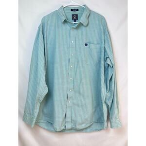 Cinch Men Green/Blue Plaid Pearl Snap Shirt - Size 2XL Long Sleeve Western